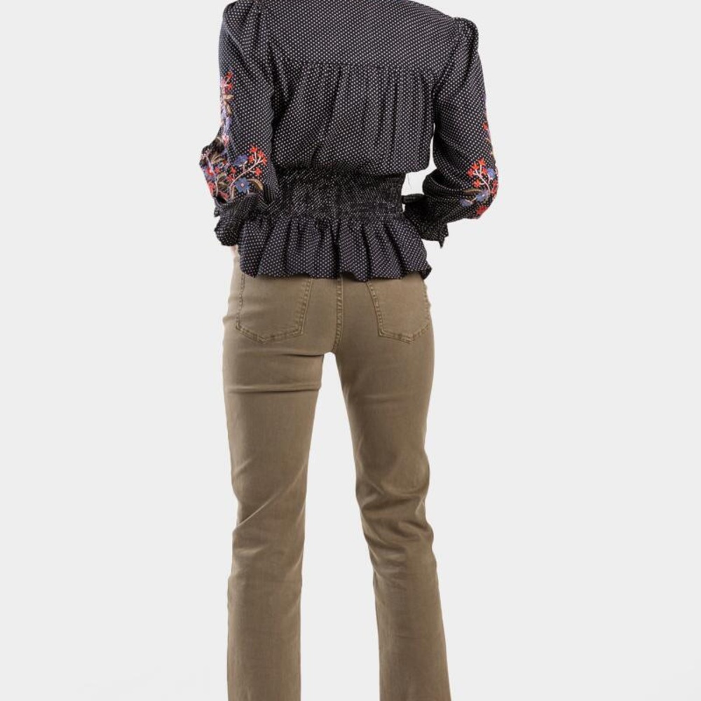 Francesacas Brinley Ruched Polka Dot Blouse new - Picture 7 of 11